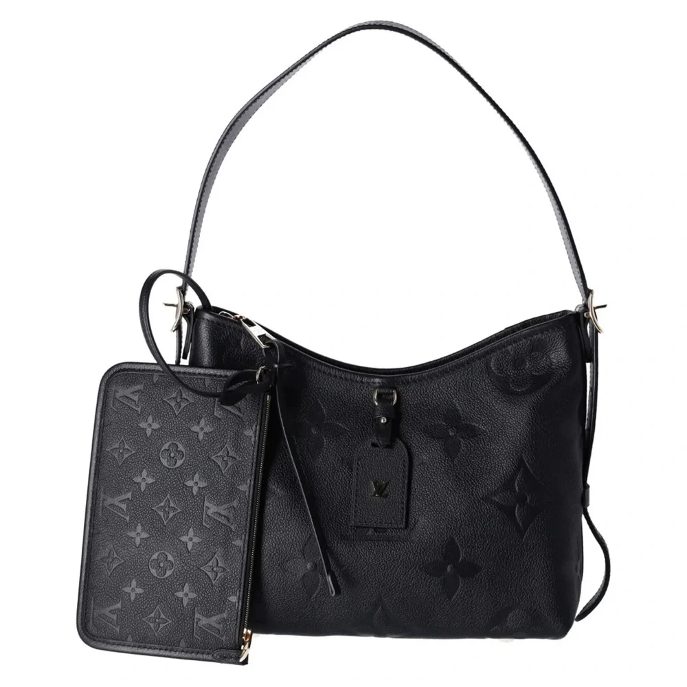 Louis Vuitton Carryall Zip NM PM Hobo M46288 Noir Monogram Empreinte + Pouch